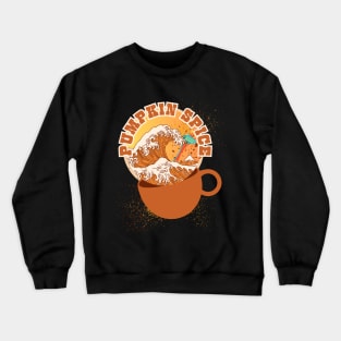 Great Wave of Pumpkin Spice, Dusted. Cascadia Style Crewneck Sweatshirt